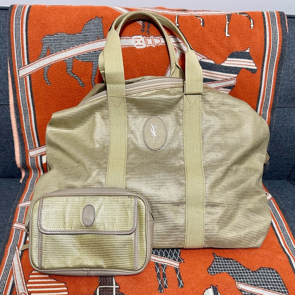 YSL SET OF WEEKENDER BAG & POUCH